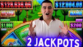2 JACKPOTS On Huff N More Puff High Limit Slot Machine