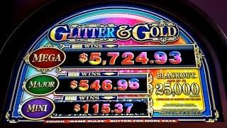 Glitter & Gold Slot - $7.50 Bet - PROGRESSIVE WIN!