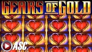 •NEW SLOT!• GEARS OF GOLD (BALLY/SG) | LIVE PLAY & "BIG WIN!" Slot Machine Bonus