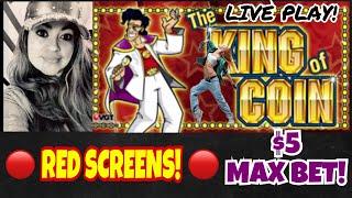 VGT KING OF COIN | $100 in $5 MAX BET | LIVE PLAY! | DOUBLE OR NOTHING!