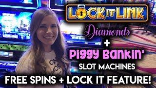 BONUS! Lock It Link Diamonds Slot Machine + Celebrating the Year of the Pig with some PIGGY BANKIN!!