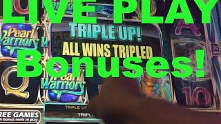 Big Wins!!! LIVE PLAY and Bonuses on Pearl Warrior Slot Machine