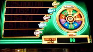 Golden Wheels Slot Machine Bonus Win (queenslots)