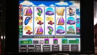 Keeping up with the Jones' Slot Machine Bonus - Lawnmower bonus
