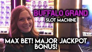 Buffalo Grand! MAJOR Jackpot BONUS with Max Bet + 15 Free Spins!!! • Slot Lady