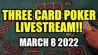 3 CARD POKER! Can We Hit Another JACKPOT HAND!?