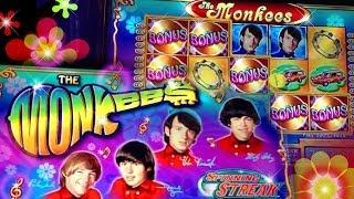 Monkees Bonus + Re-Triggers - 1c WMS Video Slots