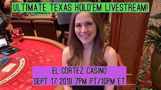 Ultimate Texas Hold’em Livestream!! $1000 Starting Bankroll!! Sept 17 2019