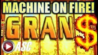 •MACHINE ON FIRE! BIG WIN RUN!• FIRE MONEY (AINSWORTH) Slot Machine Bonus