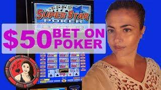 $50 Bet | Video Poker Slot Machine Jackpot Handpay on Royal Caribbeans Harmony of the Seas