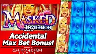 Masked Invitation Slot - Accidental Max Bet Bonus in New Konami Slot!