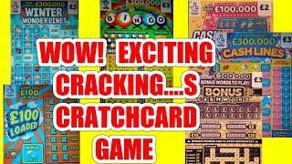 What an EXCITING Scratchcard game"CASHWORD"CASHLINES"BINGO"£100 LOADED"WONDERLINES"WIN £50"