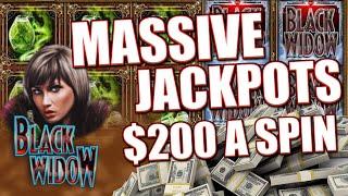 $200 SPINS on THE MOST LOVED SLOT MACHINE EVER! High Limit Black Widow! MASSIVE Jackpot
