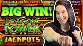 BIG WIN as we climb the JACKPOT TOWER! Dragon comes JUST IN TIME !!