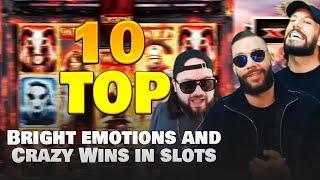 TOP 10 Bright emotions and Crazy Wins in slots from Twitch Streamers