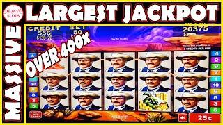 OVER 400x WIFE HIT HER LARGEST JACKPOT ON HIGH LIMIT RAWHIDE SLOT MACHINE