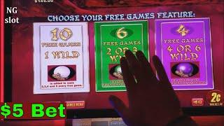 50 Dragons Slot Machine Bonus Win !!!  Live Play  $5 Bet