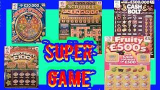 ★ Slots ★Over £50 worth"SUPER Scratchcard Game"FRUITY £500"MONEY SPINNER"INSTANT £100"CASH BOLT"CASH