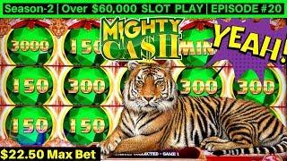 Mighty Cash Double Up Slot Machine HUGE WIN -$22.50 Max Bet | Season-2 | EPISODE #20