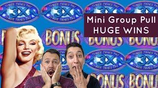 FREE SPINS with a 6X MULTIPLIER in the HIGH LIMIT ROOM Huge Wins with Angie & Shane Mini Group Pull