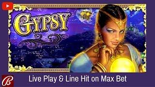 ( First Attempt ) Bally - Gypsy : Live Play and Big Line Hit on Max Bet