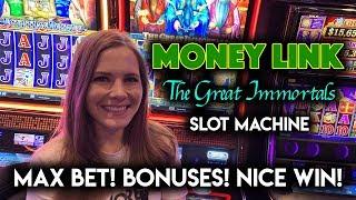 NICE WIN! First Try On NEW Money Link Slot Machine! $7.50 MAX BETS!