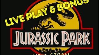Jurassic Park - Wild storm - Cryogenic free spins w/ unedited MAX bet live play - Slot Machine Bonus