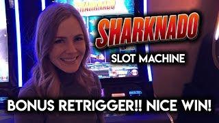 Sharknado Bonus Re-Trigger WIN!!!