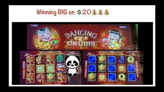 Proof that you can win BIG on $20•️Dancing Drums slot ••