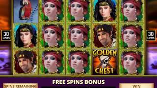 GOLDEN CHEST Video Slot Casino Game with a FREEBOOTER FREE SPIN BONUS