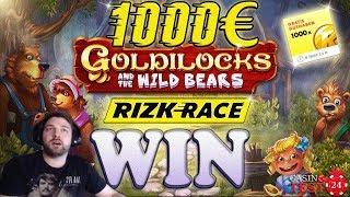 1000€ Goldilocks and the Wild Bears Rizk Race win live on stream!