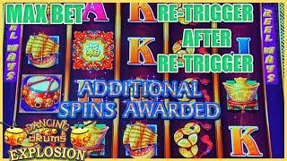 ★ Slots ★️ Dancing Drums Explosion ★ Slots ★️Max Bet Session $10 Bonus Slot Machine Casino