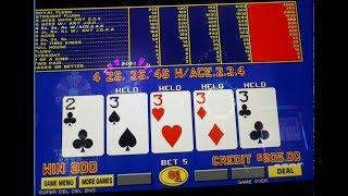 Four 3's ( +2) for Jackpot on Video Poker@Caesar's ~5-31-18