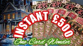 •INSTANT £500.•.Scratchcard game.•.... •One Card Wonder•.....•who is the Guest star tonight?•