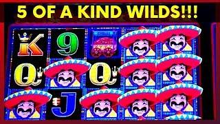 HUGE BONUS WIN!! *5 OF A KIND WILDS* On More More Chilli Slot Machine