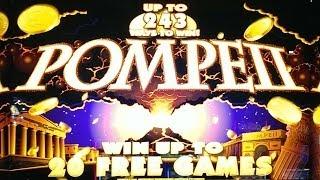Pompeii Slot Bonus - 5-Coin Trigger, 20 Free Games