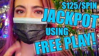 HUGE $125/SPIN! HANDPAY JACKPOT on FREEPLAY in Las Vegas!