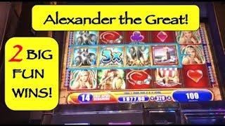 2 BIG BONUS WINS - ALEXANDER THE GREAT SLOT MACHINE