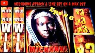 ( Halloween Eps : 6 ) Aristocrat - Walking Dead 2 : Michonne Attack & Line Hit on Max bet