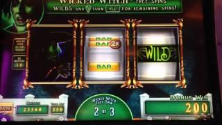 Wizard Of Oz Wicked Witch Bonus #1 At Max Bet