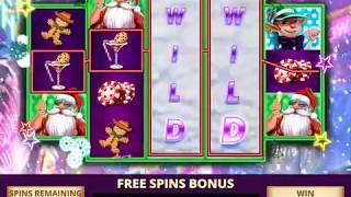 KRINGLE'S GETAWAY Video Slot Casino Game with a SANTA ON THE STRIP FREE SPIN BONUS