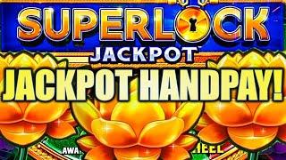 •VEGAS JACKPOT HANDPAY!• SUPERLOCK JACKPOT (FLOWER FORTUNE) Slot Machine Bonus (SG)