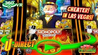 THIS MAN CHEATED ME IN VEGAS! ⋆ Slots ⋆ NEW MONOPOLY CHEATERS EDITION LIVE PLAY & BIG WIN BONUSES #360 #VR