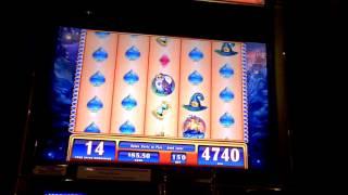 Wizard Spins slot bonus win with retrigger at Bally's Casino in AC