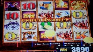 Buffalo Stampede Slot Machine Bonus w/ 18x Wild Multiplier! - 8 Free Games, BIG WIN (#3)