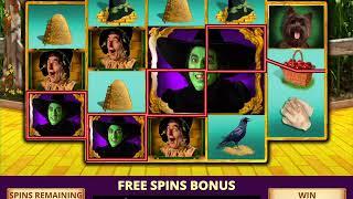 WIZARD OF OZ: FOLLOW THE YELLOW BRICK ROAD Video Slot Casino Game with a FREE SPIN BONUS
