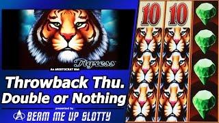 Tigress Slot - TBT Double or Nothing, with Live Play and 2 Free Spins Bonuses