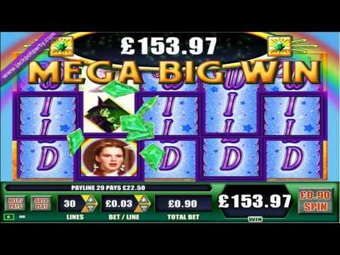 £318.00 MEGA BIG WIN (353 X STAKE) ON WIZARD OF OZ™ SLOT GAME AT JACKPOT PARTY®