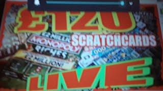 £120 Scratchcards "L I V E "VIEWERS CAN JOIN IN..Pick a Card