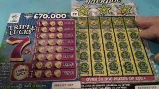 BIG Sunday Scratchcards..MONOPOLY..Gold Fever..LUCKY 7's..£20,000 Green..LOTTO..etc